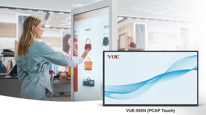 Maximize Engagement with the 55” VUE Touch Display for Interactive Digital Signage in Retail